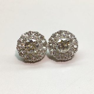 Close up diamond studs