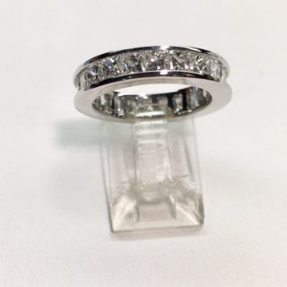 Channel set diamond ring