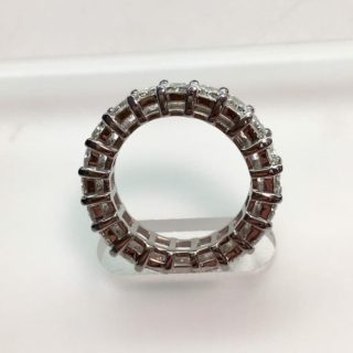 Radiant cut diamond eternity band