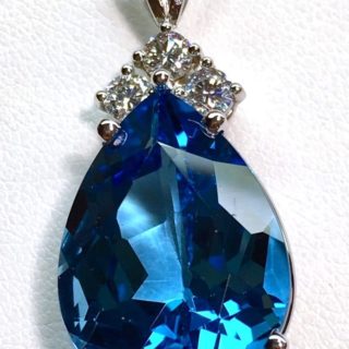 Blue topaz and diamond