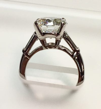 Profile of engagement ring