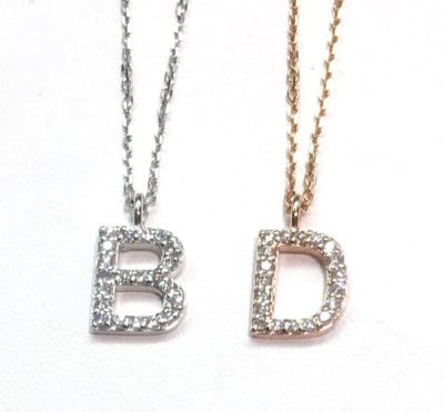 14k initial necklaces