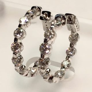 Diamond hoop earrings