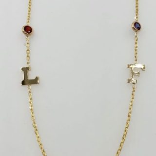 Yellow Gold Letter Necklace