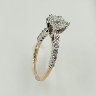 two tone diamond ring