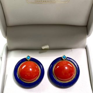 18k Coral Lapas Earrings