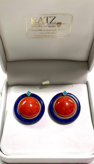 18k Coral Lapas Earrings