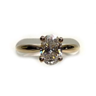 Yellow gold and 1.25 ct diamond