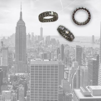 White Gold Ring over New York City