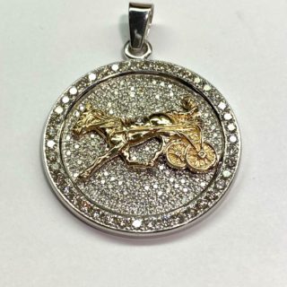 Gold horse pendant