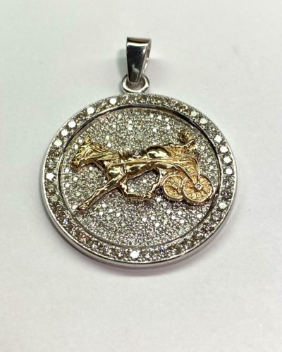 Gold horse pendant