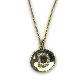 Letter D Gold Pendant