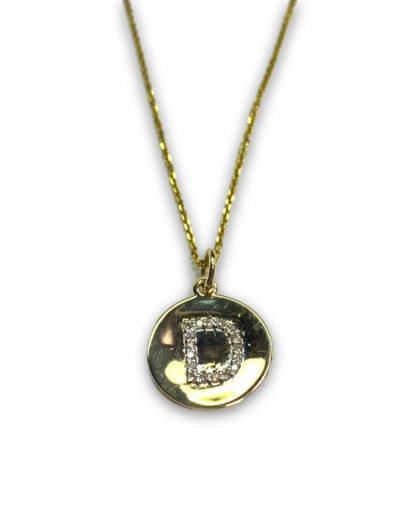 Letter D Gold Pendant