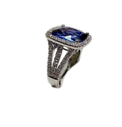 Platinum Ceylon Sapphire Ring 2