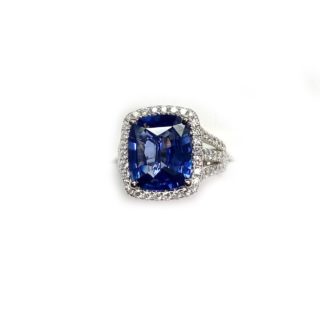 Platinum Ceylon Sapphire Ring 3