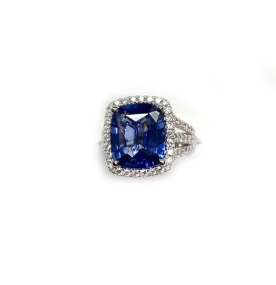 Platinum Ceylon Sapphire Ring 3