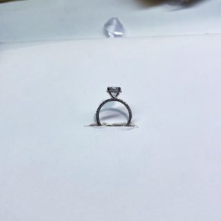 2 CT Lab Grown White Gold Diamond Engagement Ring