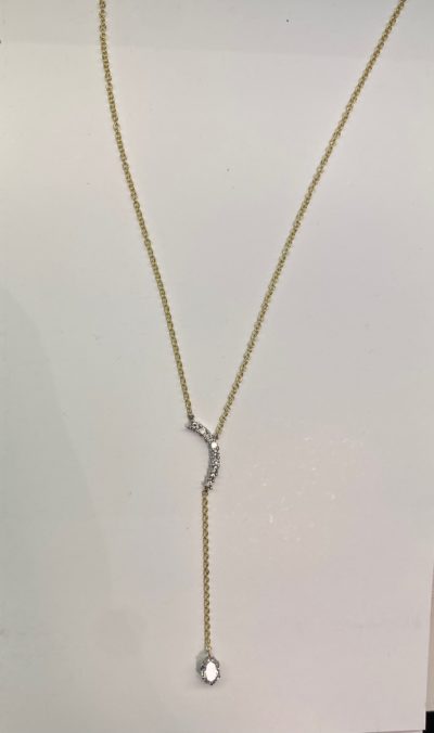 14 karat yellow and white gold. necklace