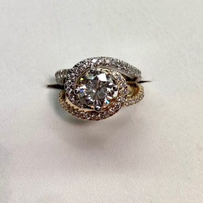 2ct Center lab grown round diamond ring 4