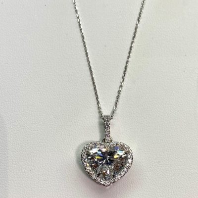 5.75ct lab grown heart shaped diamond