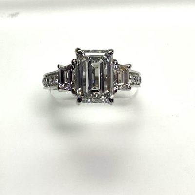 5ct lab grown emerald cut diamond 2