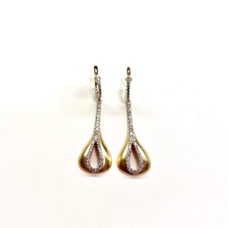 14k Two Tone Earrings