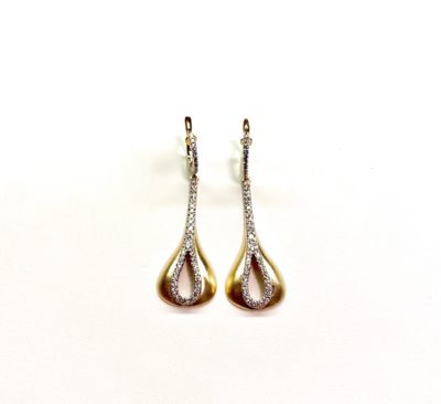 14k Two Tone Earrings