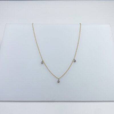 14k Yellow Gold Diamond Necklace