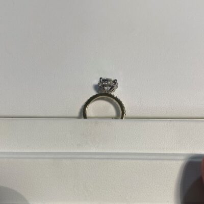 14K Yellow Gold Engagement Ring Lab Grown - Image 3