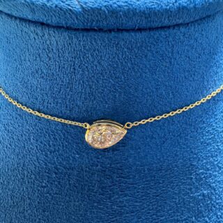 Pear Cut Diamond Necklace