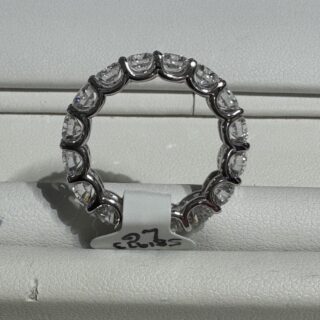 14K White Gold Eternity Band