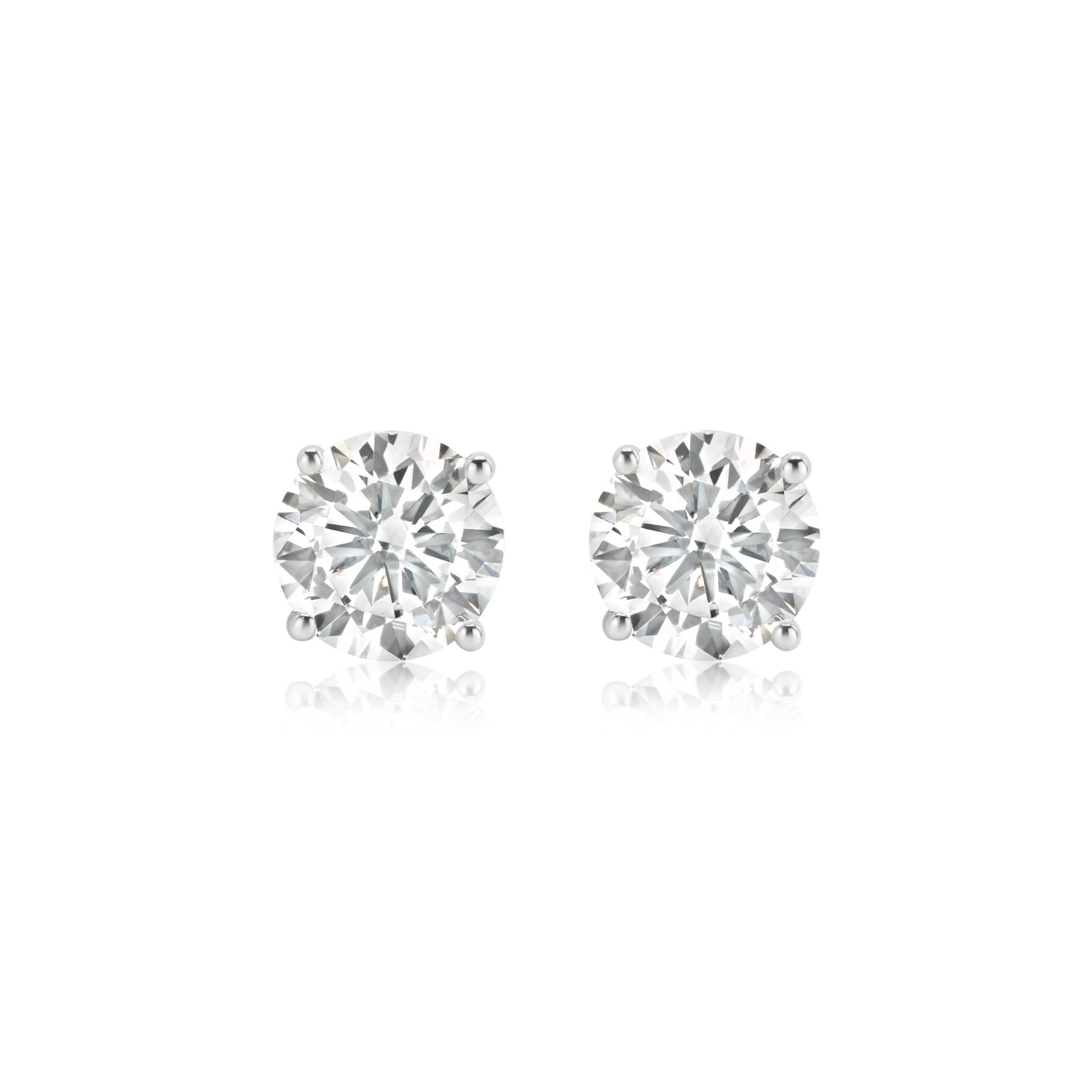 Diamond Stud Earrings - Certified Lab Grown - Image 2