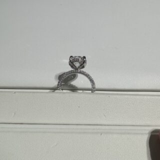 14K white gold engagement ring