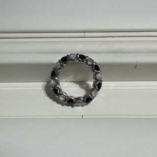 14K White Gold Eternity Band